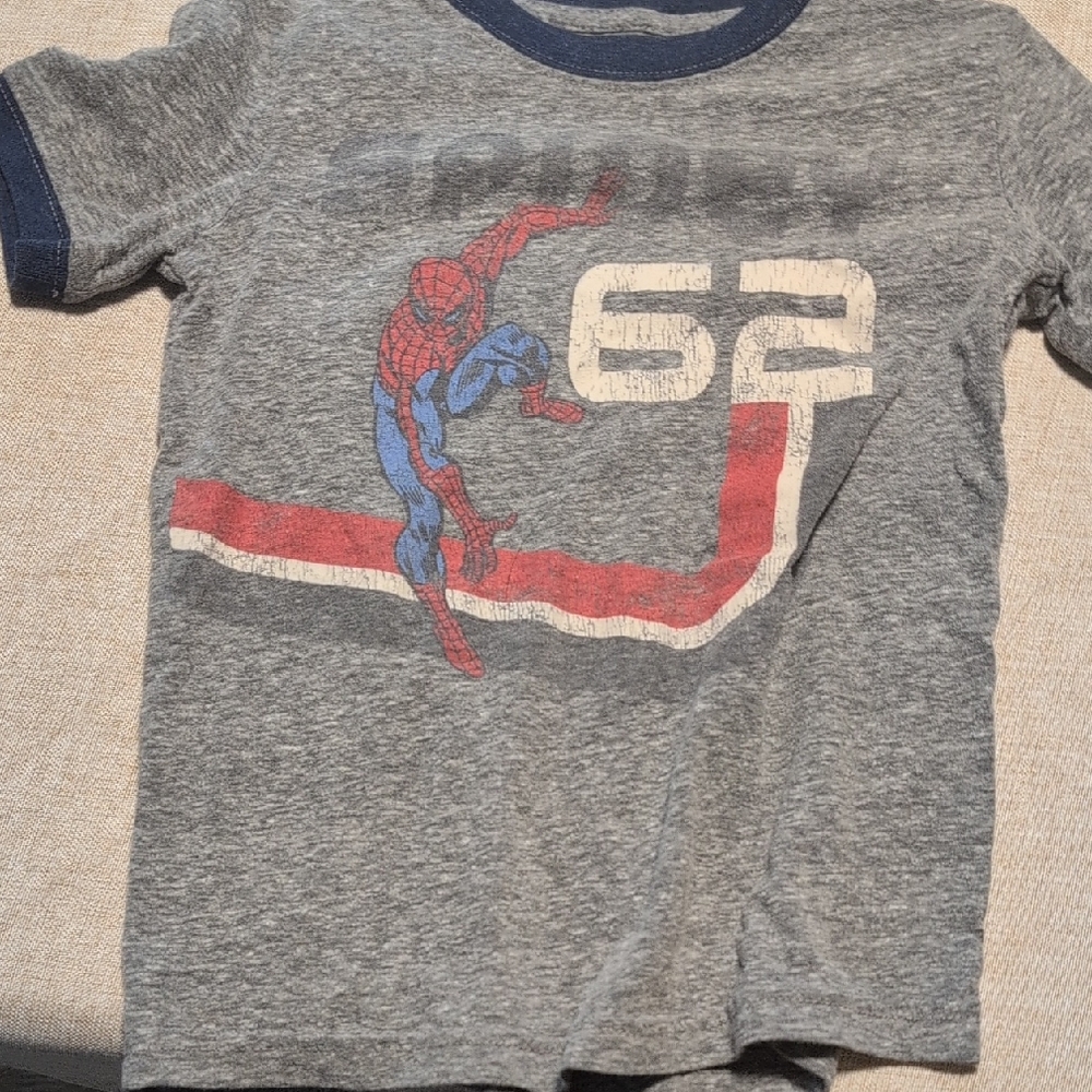 Marvel Spider-Man Gray and Blue Kids Tee